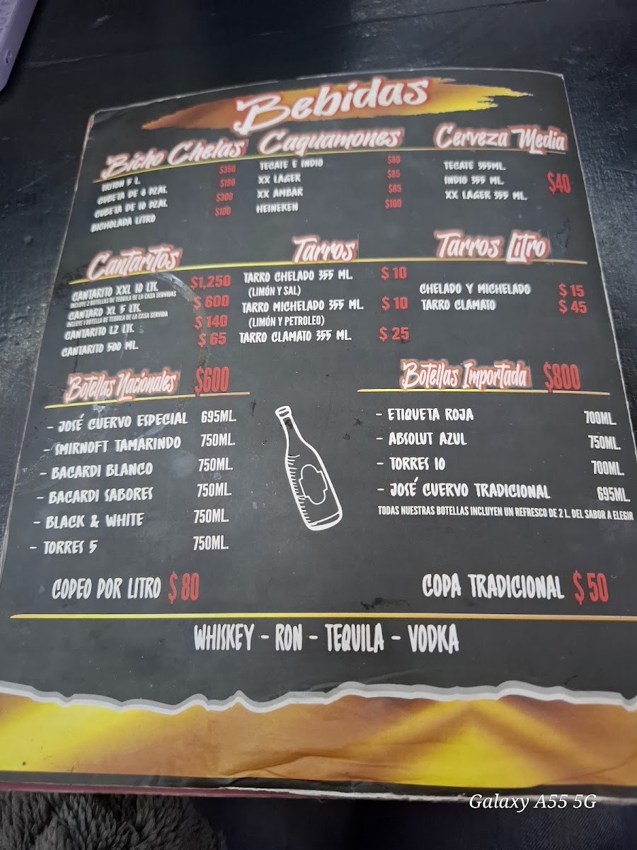 Bicho Wings Cuautlancingo Menu - Image 1